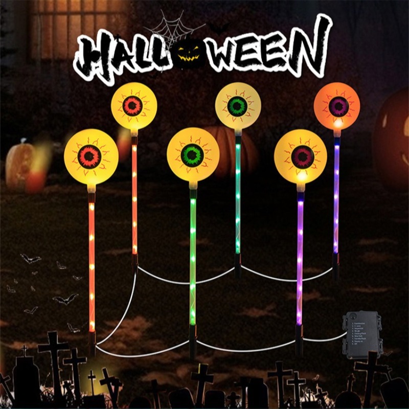 Outdoor Lighting Yard Ideas - LED Solar Halloween Eyeball Stake Light