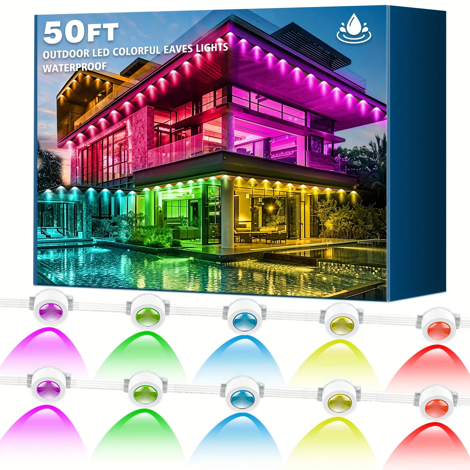 Outdoor Lighting Switch - 500 Feet, 250 Bulbs, IP67 Waterproof