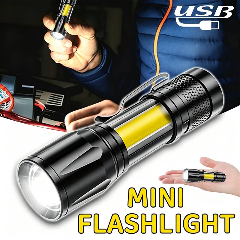 Outdoor Lighting Guide - Mini LED Flashlight COB Floodlight Portable