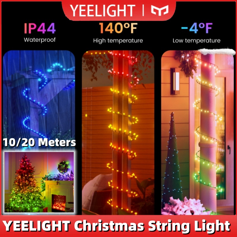 Outdoor Lighting Effects - YEELIGHT Christmas String Lights RGB Dynamic