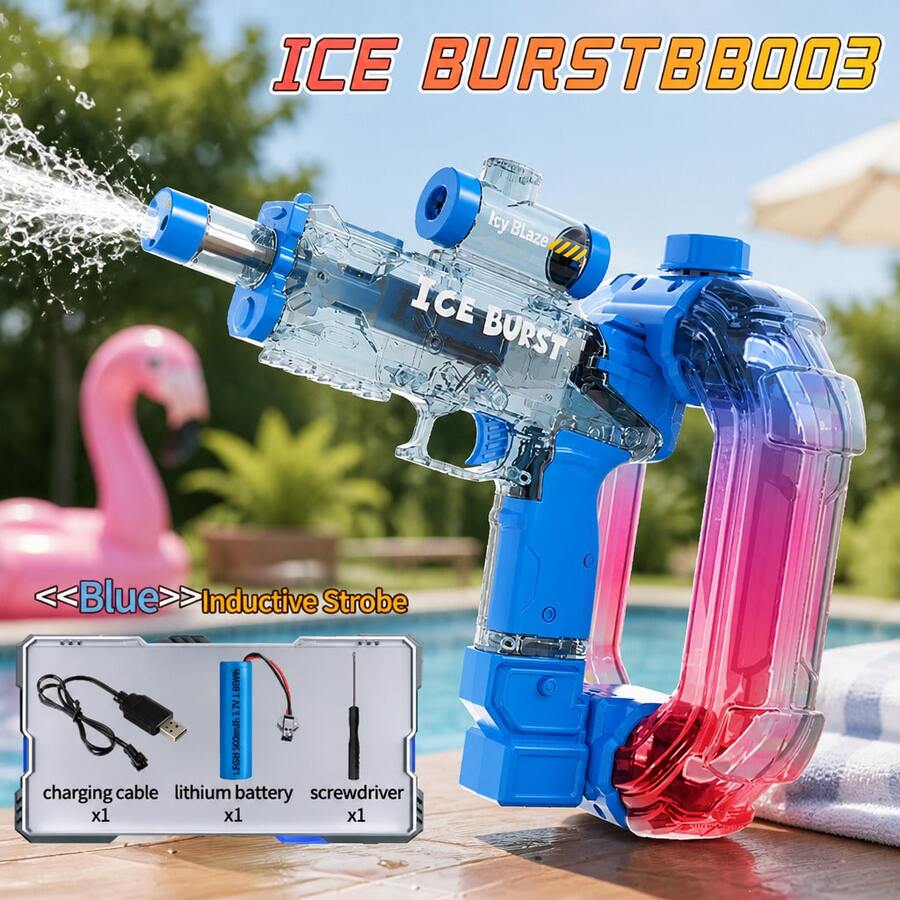 Outdoor Lighting Effects - Blue ICE BURST Electric Water Blaster