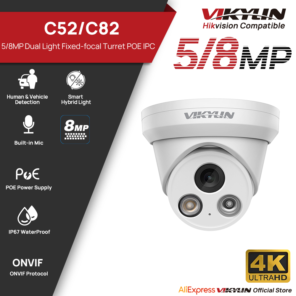 VIKYLIN 5/8MP 4K IP Camera Dua - Outdoor Lighting Mains Powered recensione e prezzo