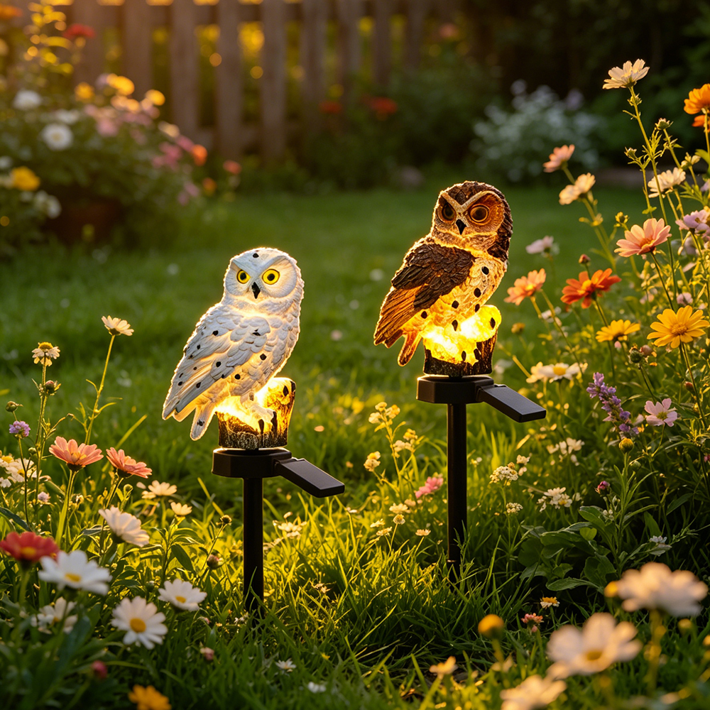 Owl Solar Light, Resin Owl Gro - Outdoor Lighting Quality recensione e prezzo