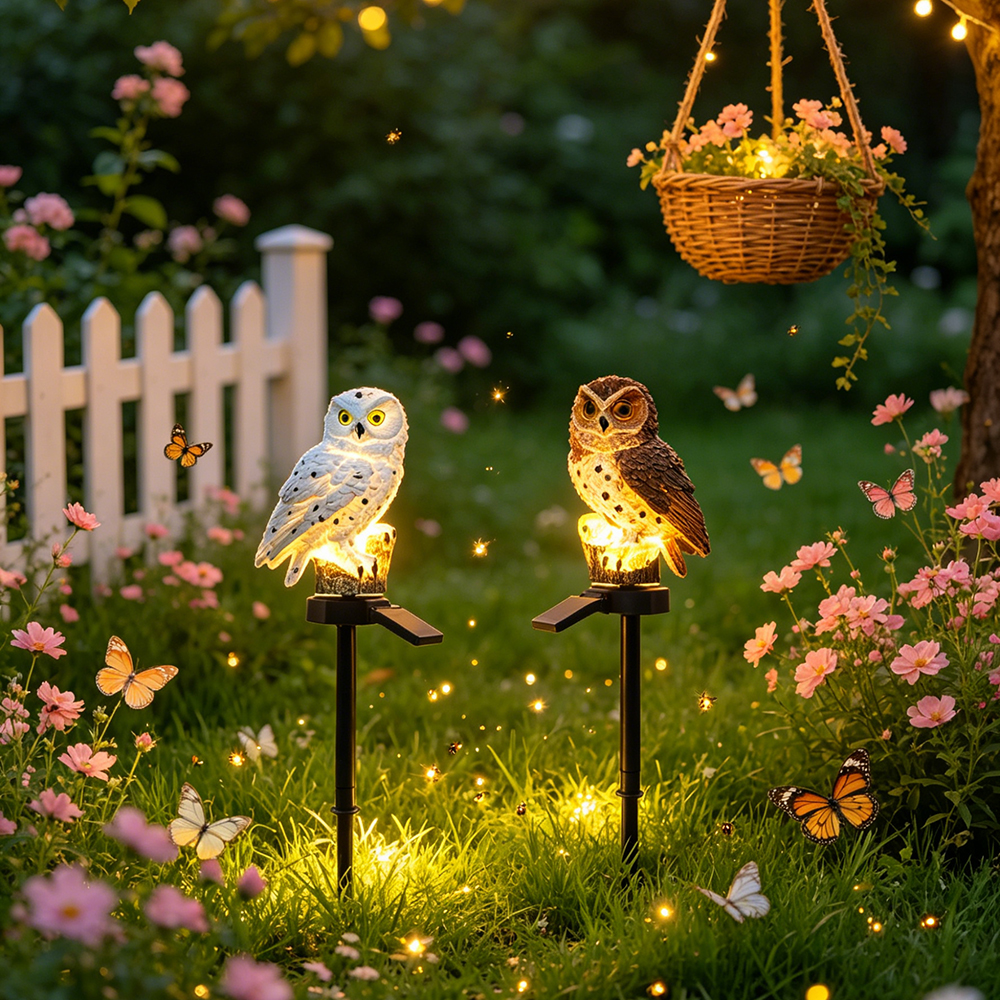 Owl Solar Light, Resin Owl Gro - Outdoor Lighting Quality recensione e prezzo