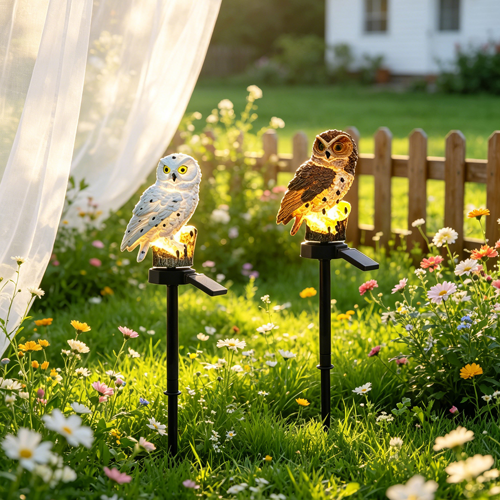 Owl Solar Light, Resin Owl Gro - Outdoor Lighting Quality recensione e prezzo