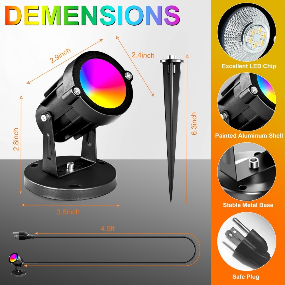 RGBW 8W LED Spotlight with Rem - Outdoor Lighting Landscape recensione e prezzo