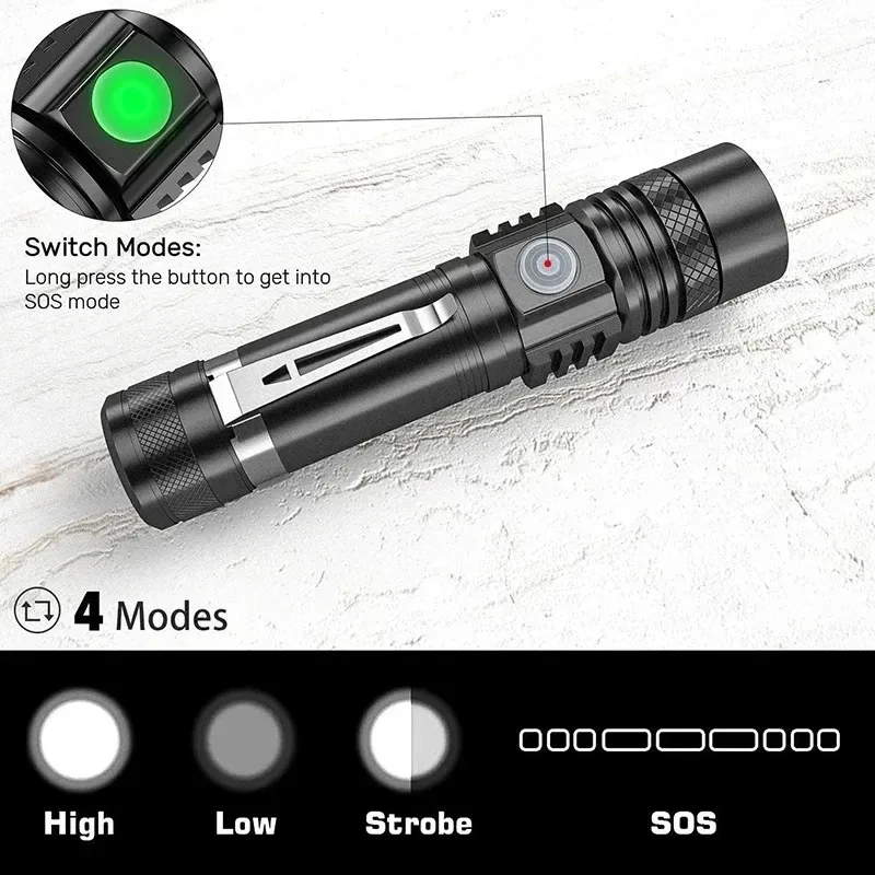 T6 LED Rechargeable Flashlight - Outdoor Lighting Guide recensione e prezzo