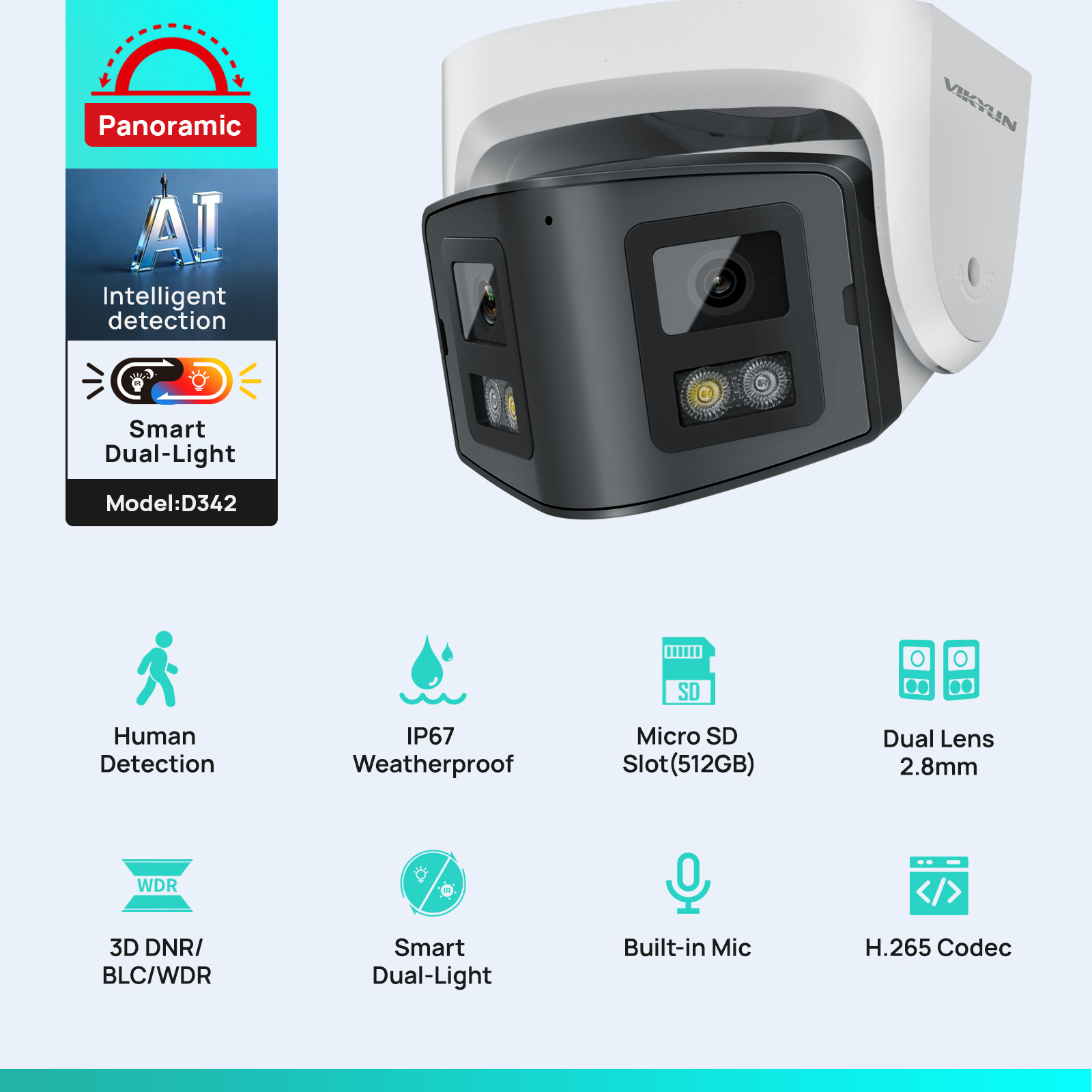 Vikylin Panoramic Dual Lens Sm - Outdoor Lighting Mains Powered recensione e prezzo
