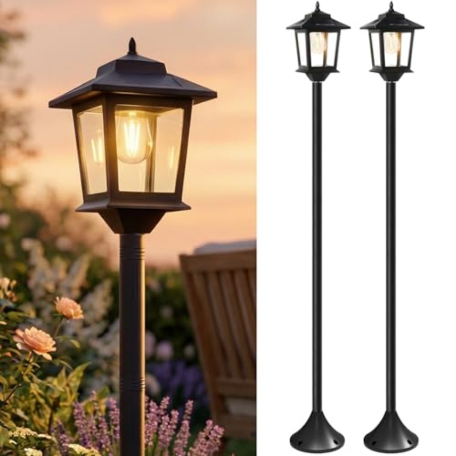 Outdoor Solar Post Lights, 2-P - Outdoor Lighting Lamps recensione e prezzo