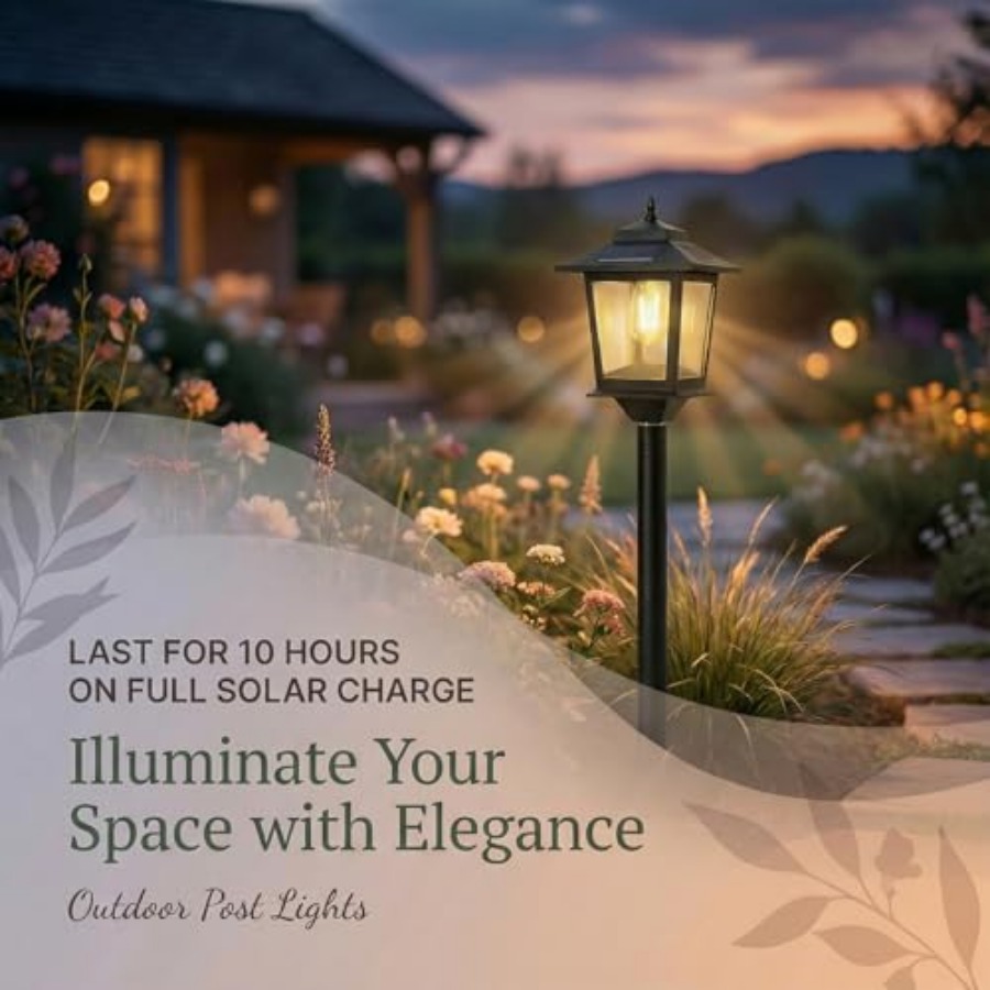 Outdoor Solar Post Lights, 2-P - Outdoor Lighting Lamps recensione e prezzo