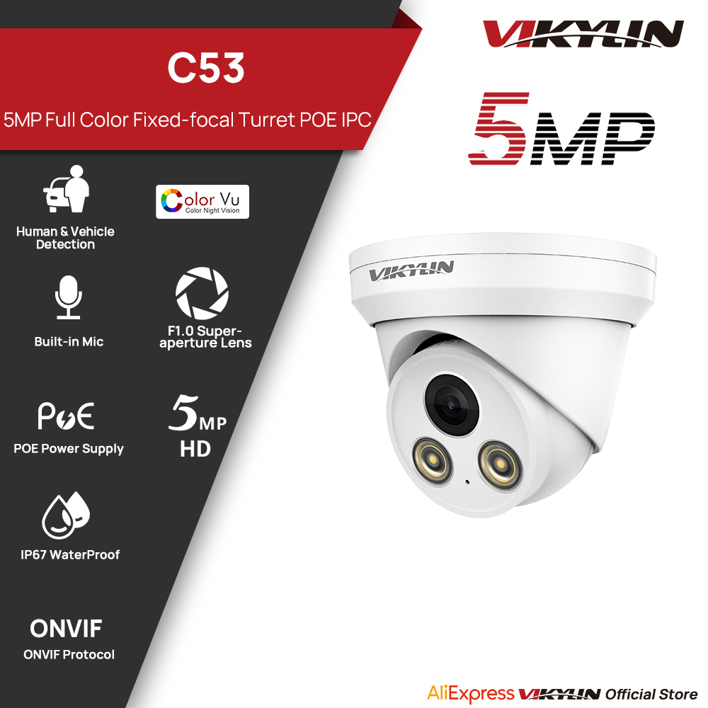 VIKYLIN 5MP Full Color IP Came - Outdoor Lighting Mains Powered recensione e prezzo