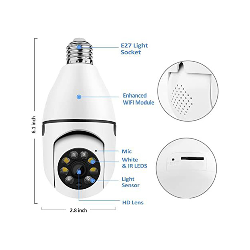 Saikiot 2MP 4MP V380 Pro Bulb  - Outdoor Lighting Mains Powered recensione e prezzo