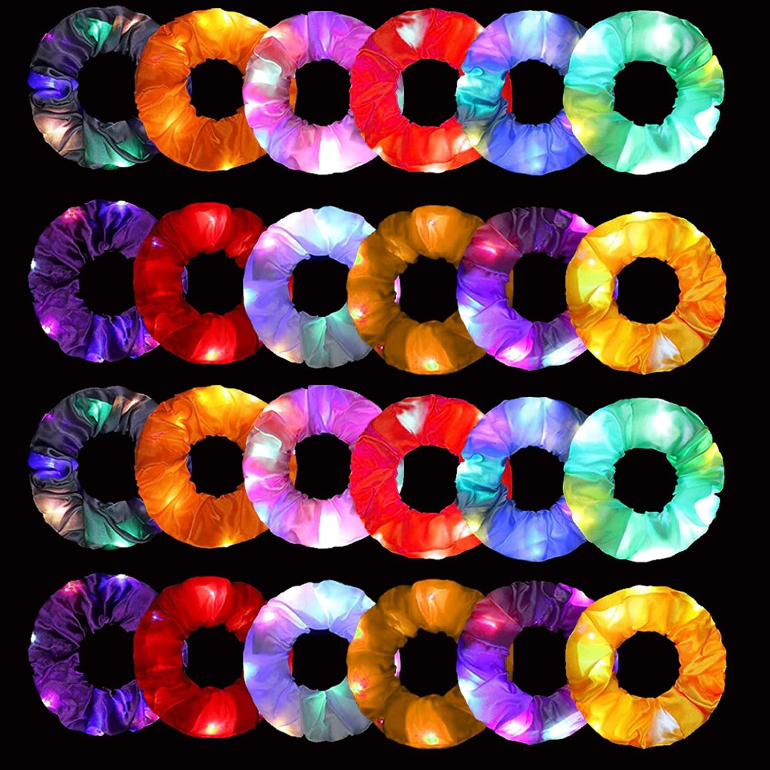 6pcs LED Scrunchies Hair Bands - Outdoor Lighting Effects recensione e prezzo