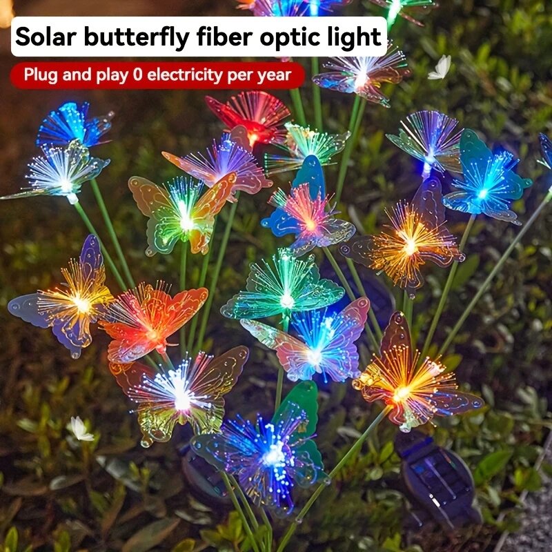 1PC 6-Head LED Solar Fiber Opt - Outdoor Lighting Yard Ideas recensione e prezzo