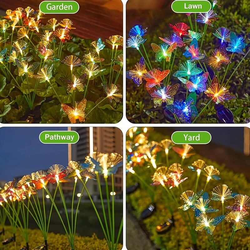 1PC 6-Head LED Solar Fiber Opt - Outdoor Lighting Yard Ideas recensione e prezzo