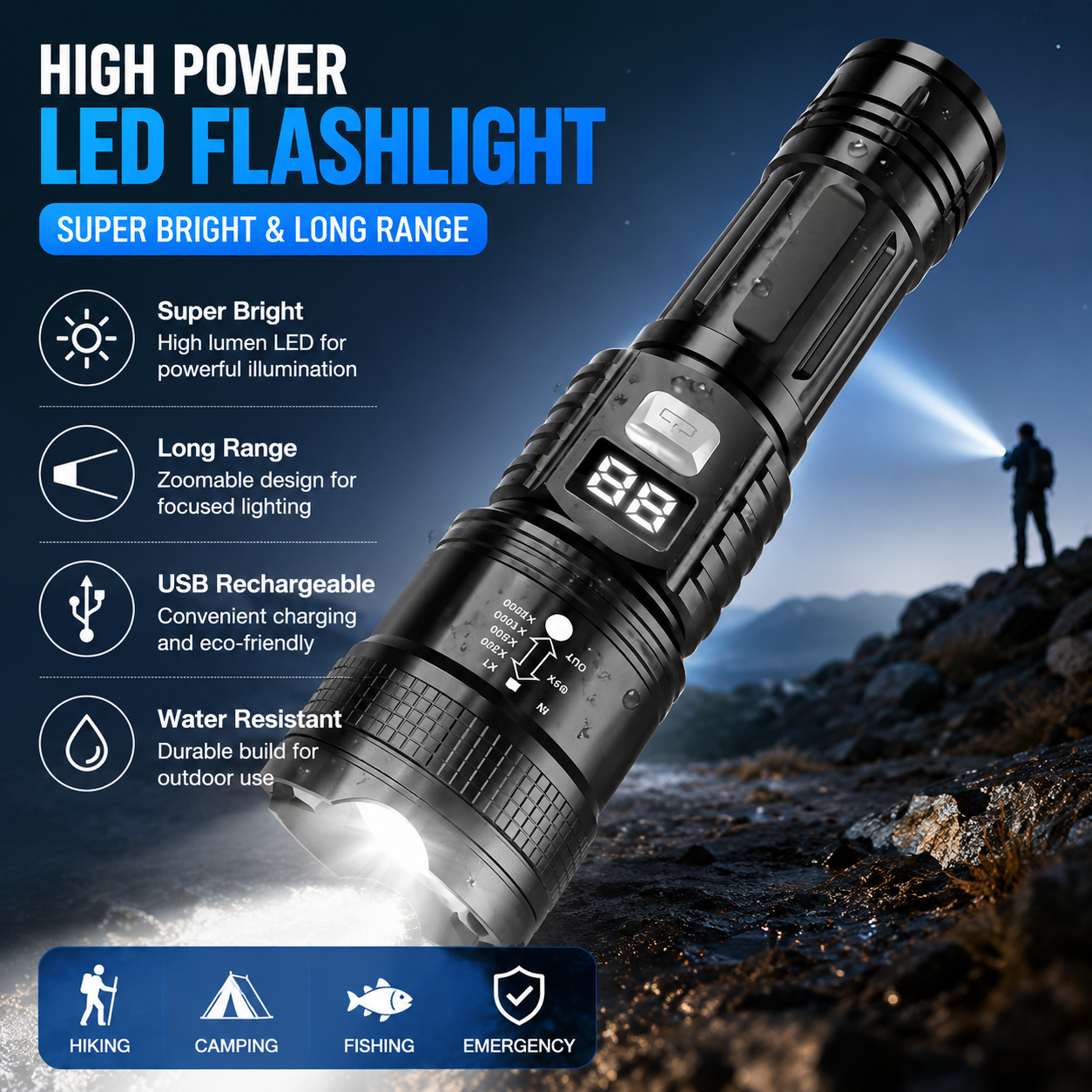 P50 High Brightness Flashlight - Outdoor Lighting Quality recensione e prezzo