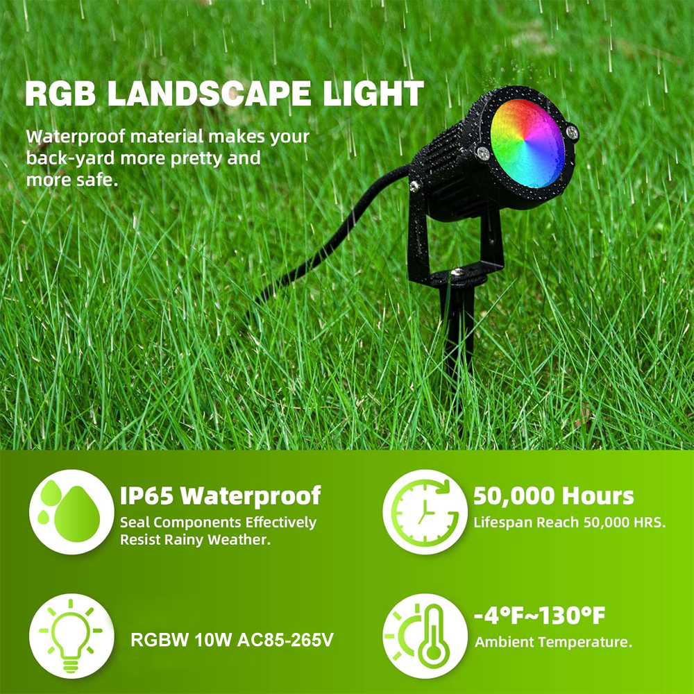 RGBW Landscape Lighting 10W wi - Outdoor Lighting Landscape recensione e prezzo