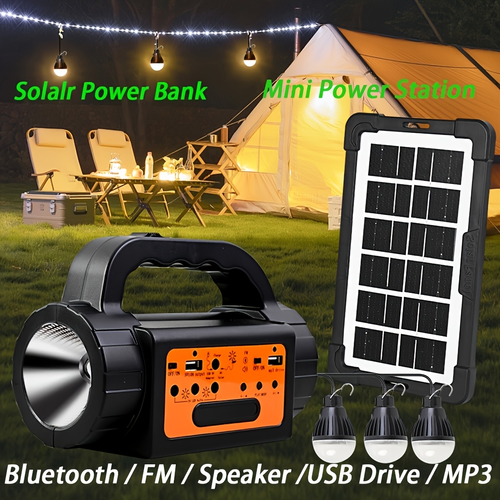 Solar Rechargeable Camping Lig - Outdoor Lighting Switch recensione e prezzo