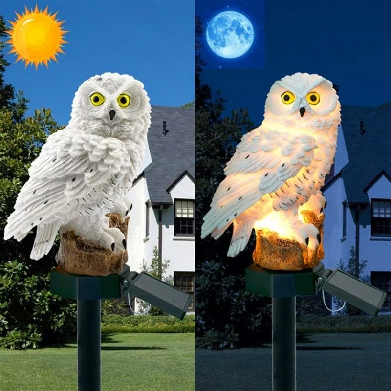 Solar Owl Statue Garden Light  - Outdoor Lighting Quality recensione e prezzo