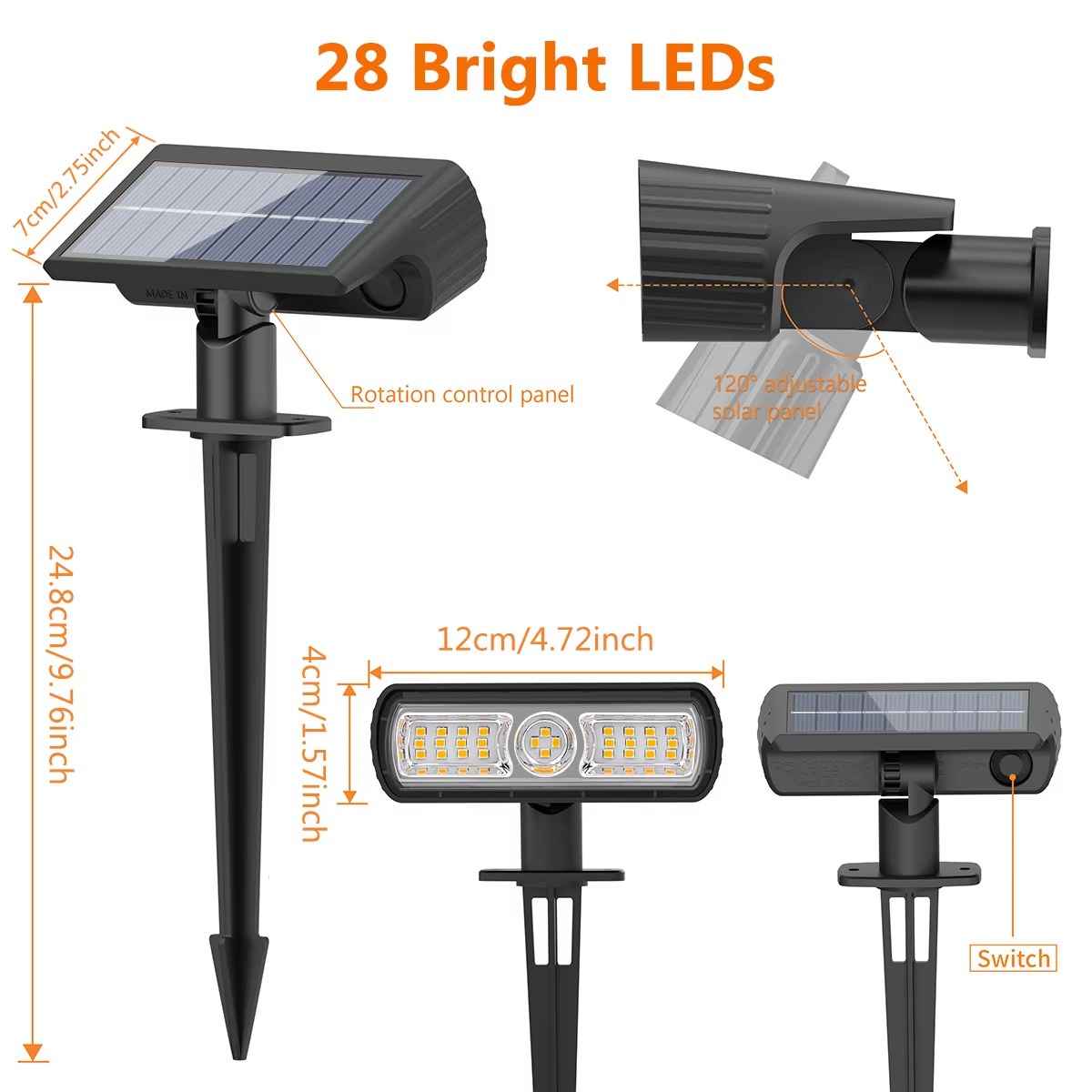 4 Pack Solar Landscape Spot Li - Outdoor Lighting Landscape recensione e prezzo