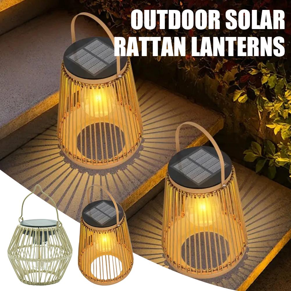 IP65 Waterproof Solar Rattan L - Outdoor Lighting Lamps recensione e prezzo