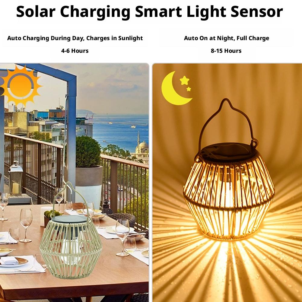 IP65 Waterproof Solar Rattan L - Outdoor Lighting Lamps recensione e prezzo