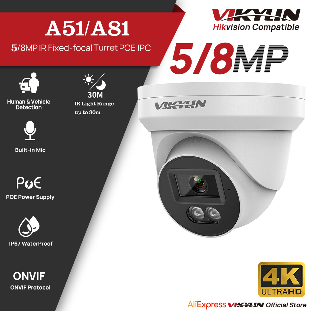VIKYLIN 5/8MP HD IP Security C - Outdoor Lighting Mains Powered recensione e prezzo