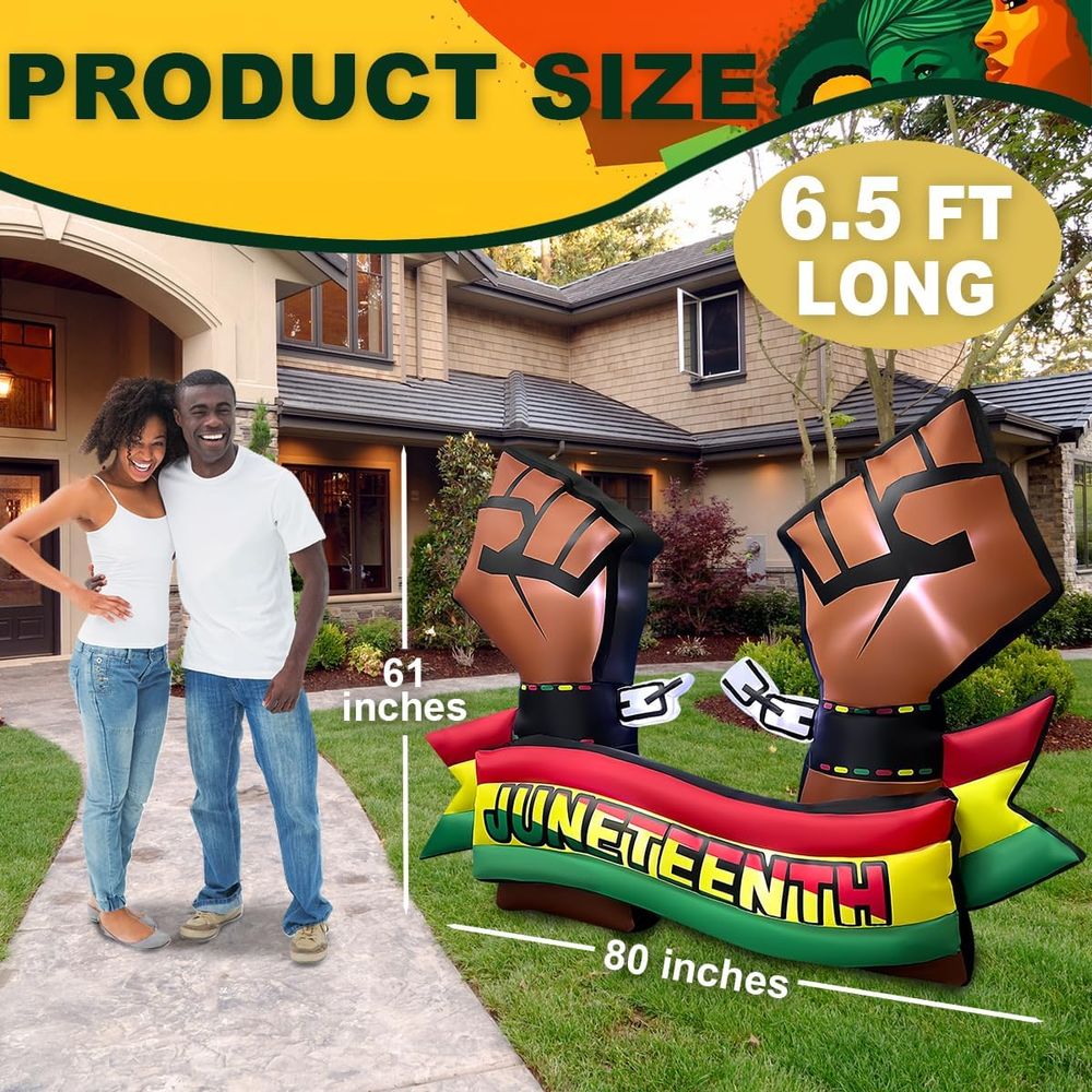6.5FT Long Juneteenth Iatables - Outdoor Lighting Effects recensione e prezzo