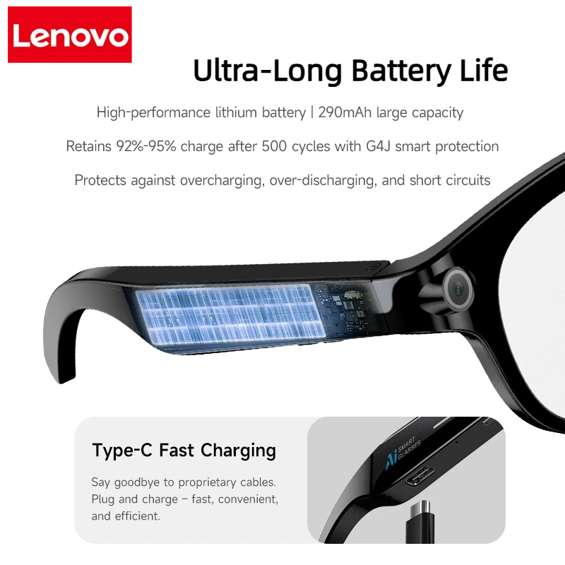 Lenovo AI Smart Glasses 8K HD  - Outdoor Lighting And Camera recensione e prezzo