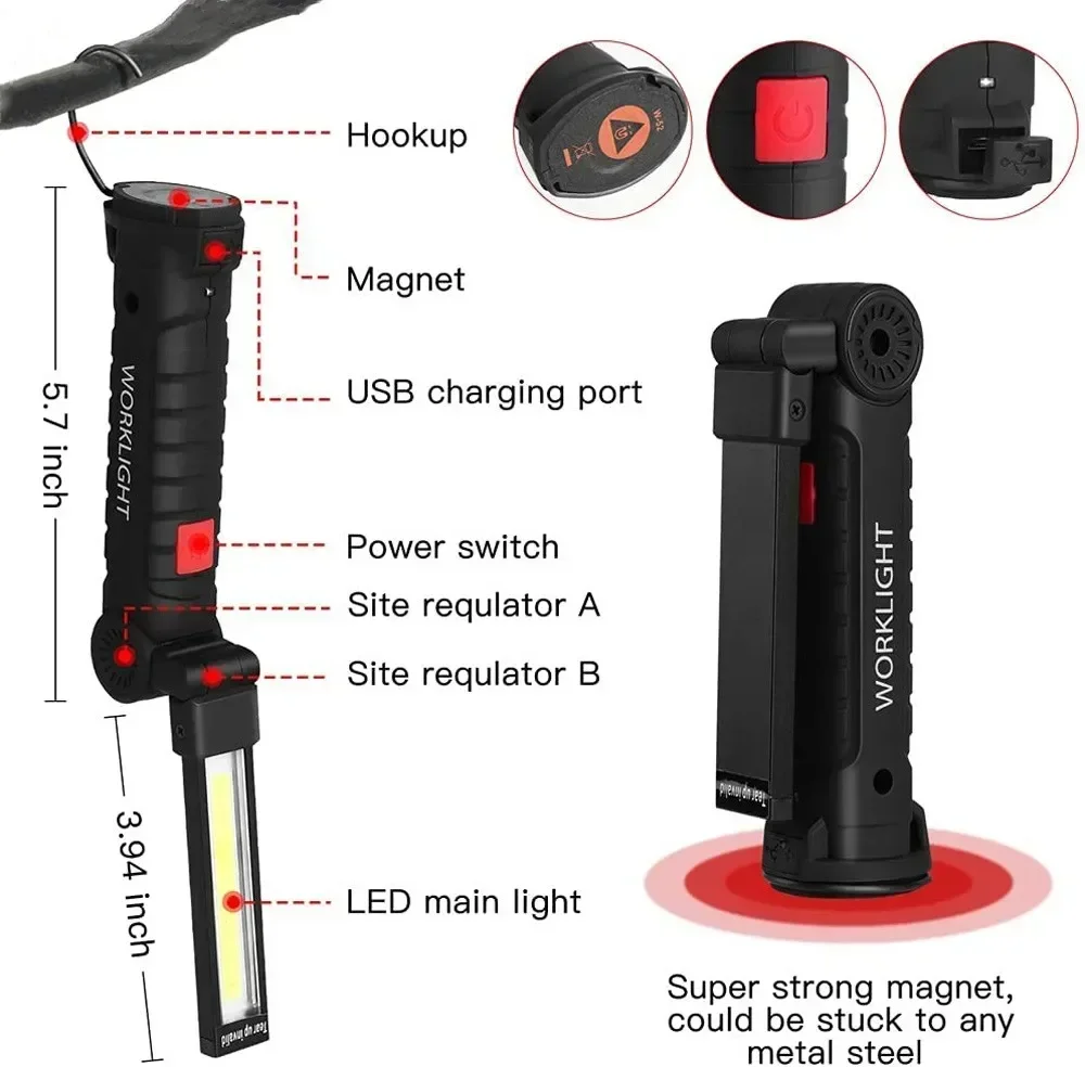 LED COB Flashlight USB Recharg - Outdoor Lighting Guide recensione e prezzo
