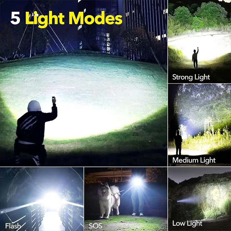 High Power LED Flashlight Rech - Outdoor Lighting Landscape recensione e prezzo