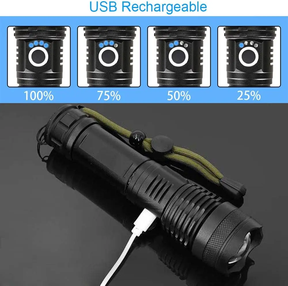 High Power LED Flashlight Rech - Outdoor Lighting Landscape recensione e prezzo