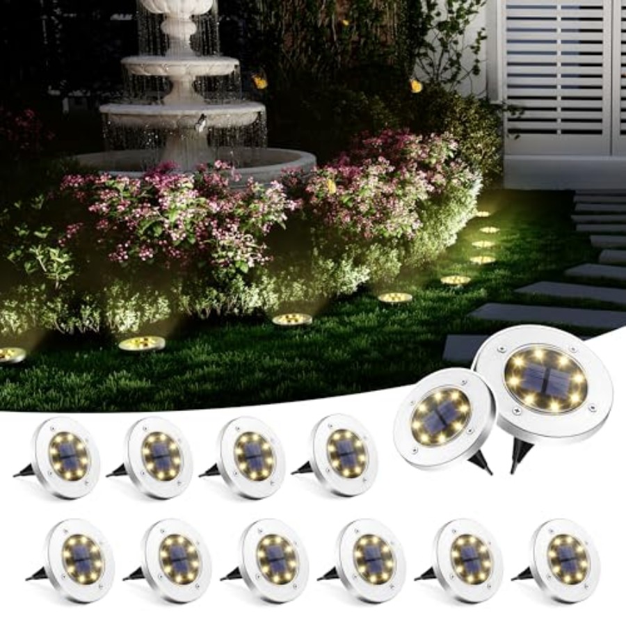 Solar Ground Lights Solar Ligh - Outdoor Lighting Landscape recensione e prezzo