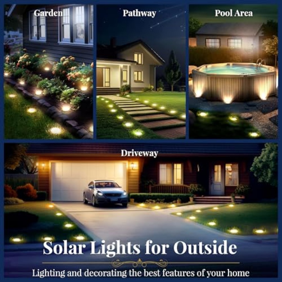 Solar Ground Lights Solar Ligh - Outdoor Lighting Landscape recensione e prezzo