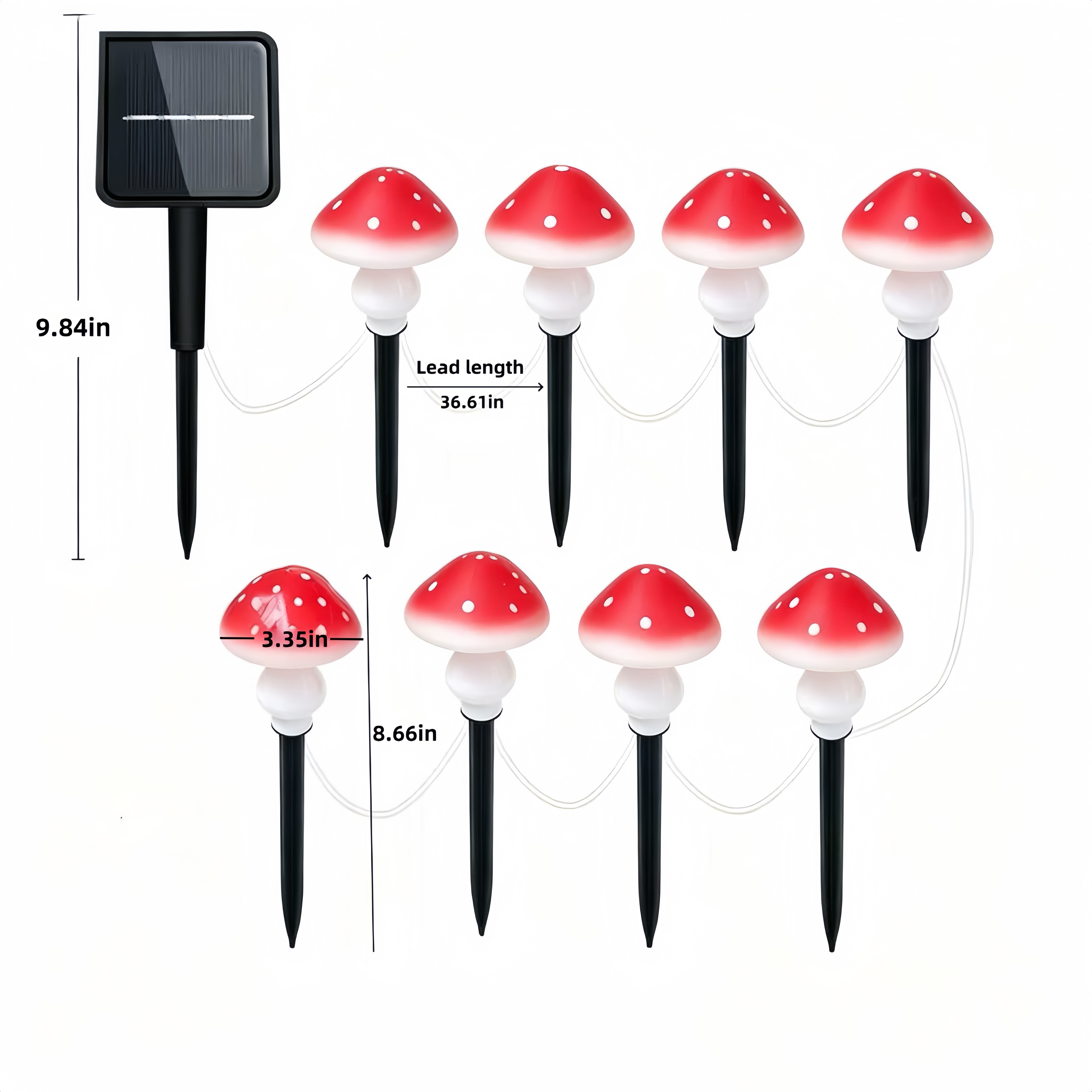 Solar Mushroom String Lights W - Outdoor Lighting Switch recensione e prezzo