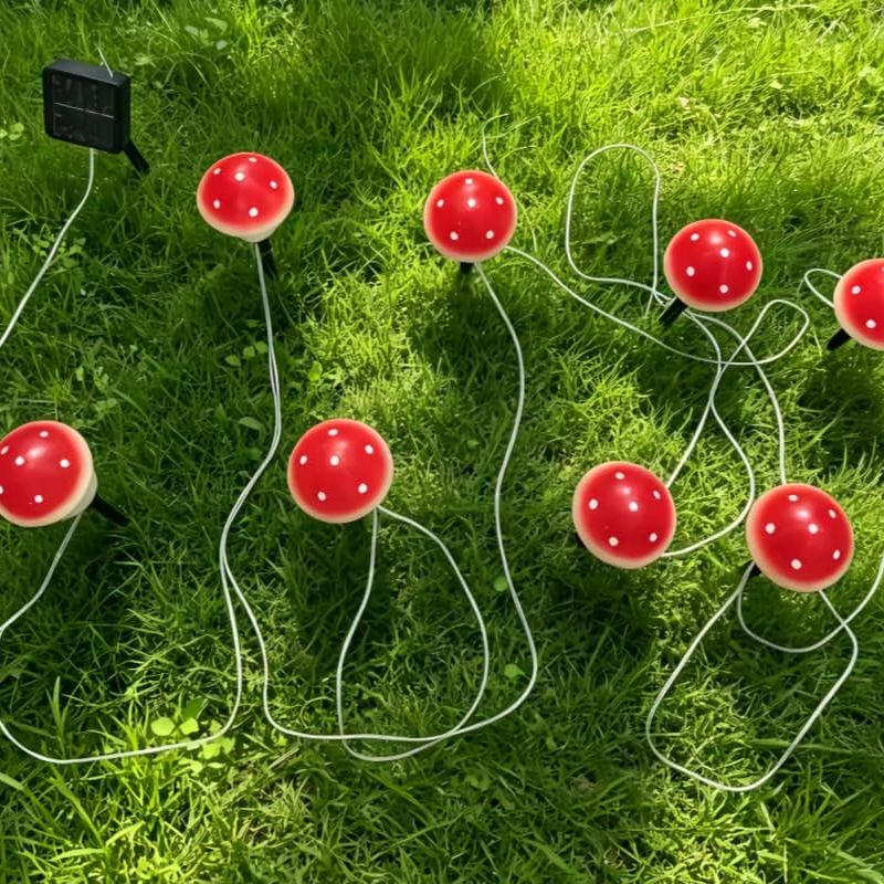 Solar Mushroom String Lights W - Outdoor Lighting Switch recensione e prezzo