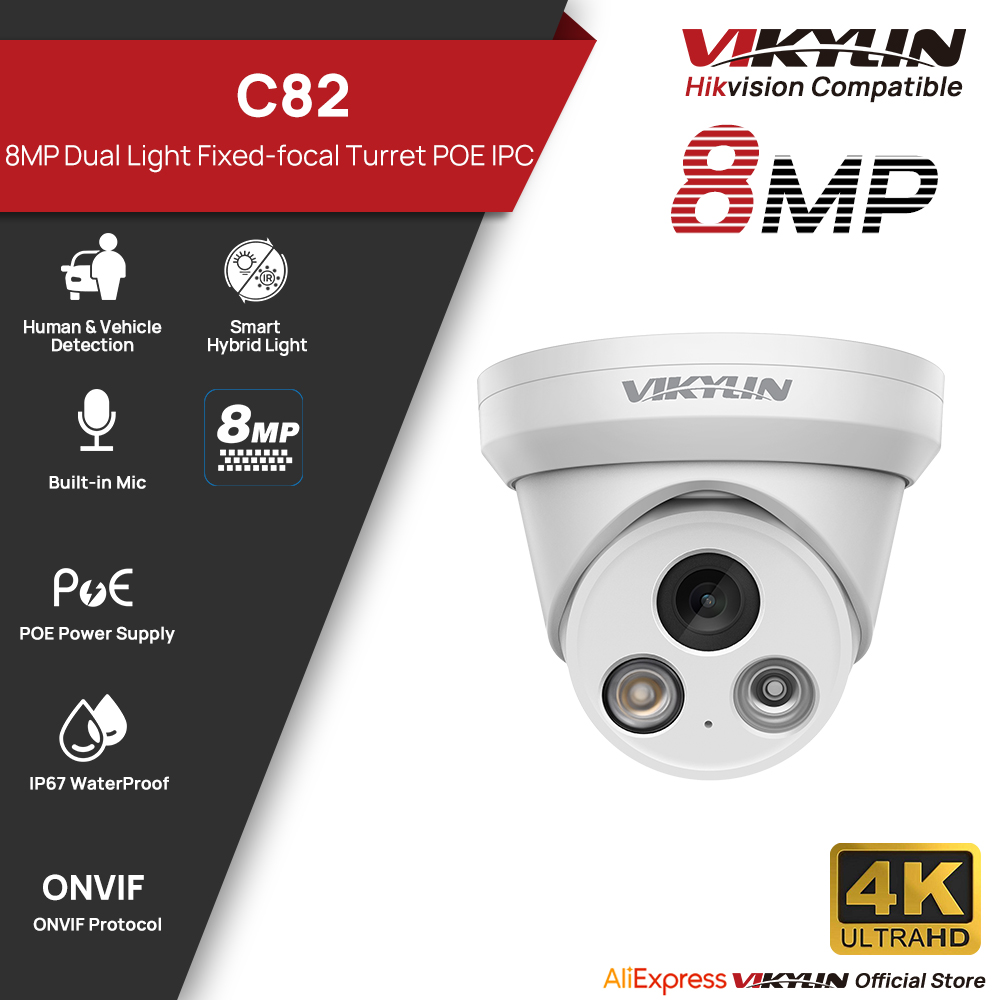 VIKYLIN 8MP 4K Dual Light IP C - Outdoor Lighting Mains Powered recensione e prezzo